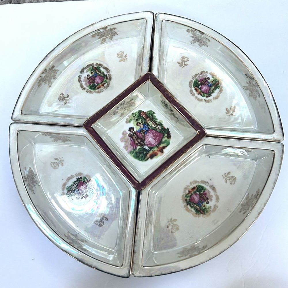 Empress by Mandil Japan Lusterware 5 pieces Porcelain Serving Dish Platt…